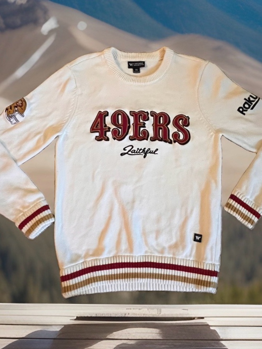 White Crewneck Sweater 49ERS Sz:XS